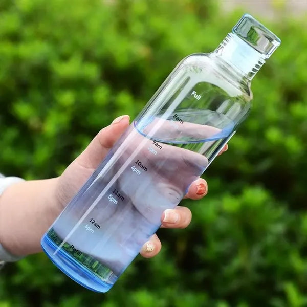 Water Bottle with Time Markers