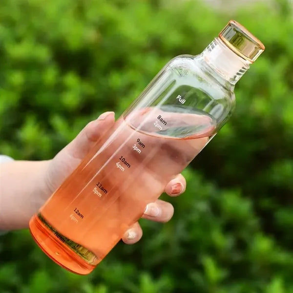 Water Bottle with Time Markers