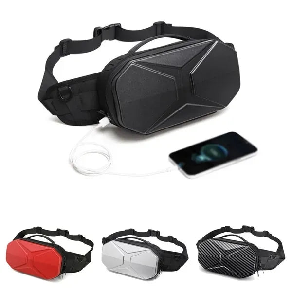 Hardshell Geometric Sling Bag