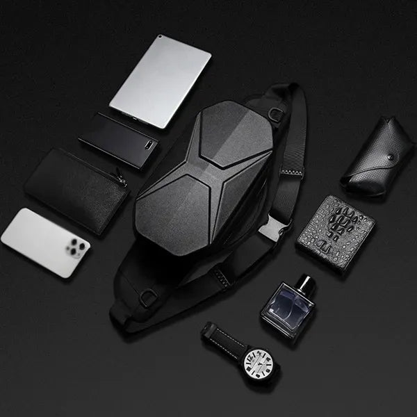 Hardshell Geometric Sling Bag