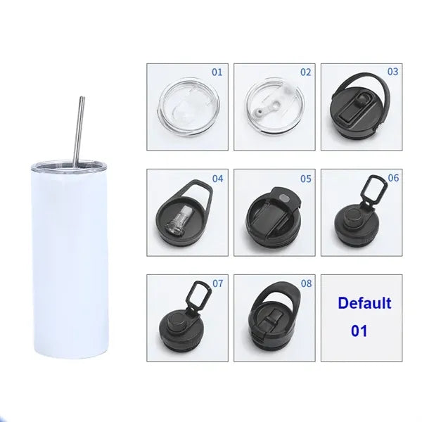 20oz Cutom Travel Stainless Steel Straight cup W/lid & Straw