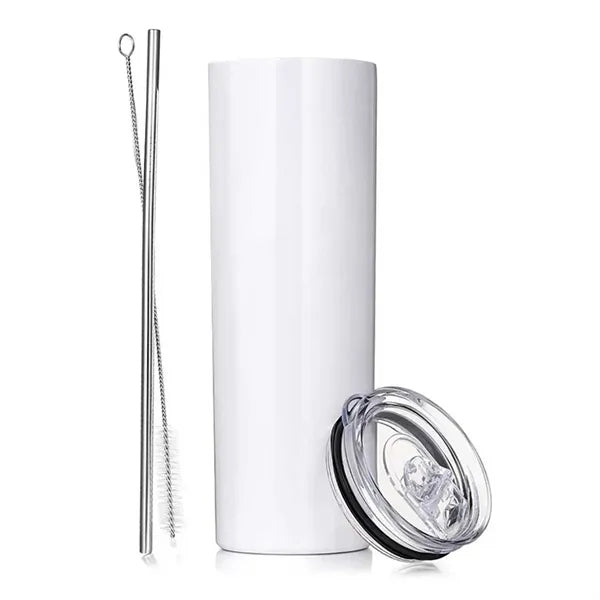 20oz Cutom Travel Stainless Steel Straight cup W/lid & Straw