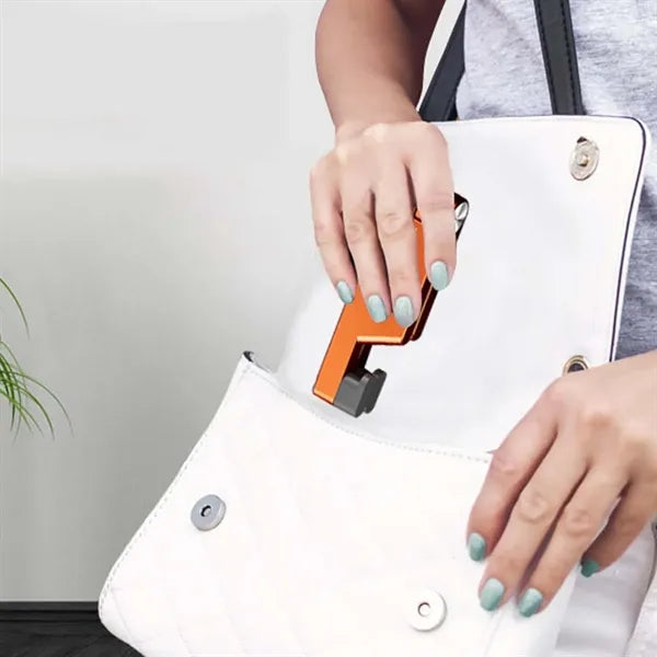 Foldable phone stand alloy construction compact for travel