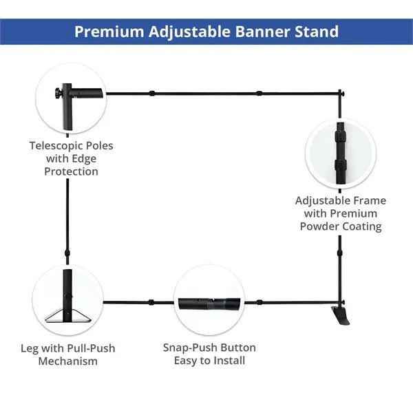 Adjustable Vinyl Banner - Single Sided 10 x 8 ft
