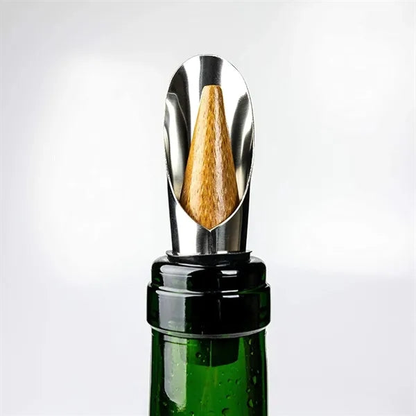 4 Piece Bamboo Wine Opener Set