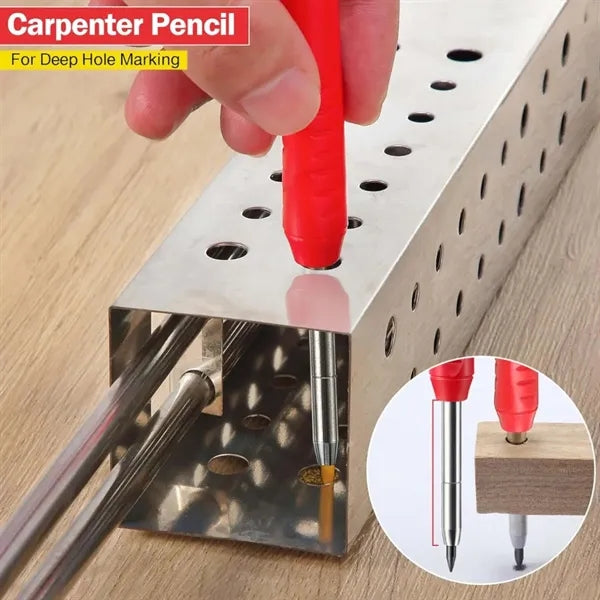 Long nosed carpenter pencil solid for construction scriber