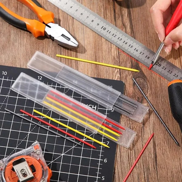 Long nosed carpenter pencil solid for construction scriber