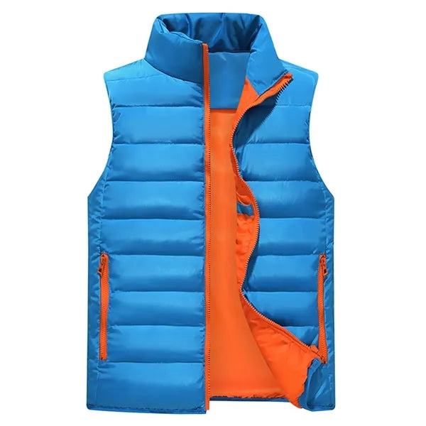 Casual Lightweight sleeveless Cotton Vest Without Hood
