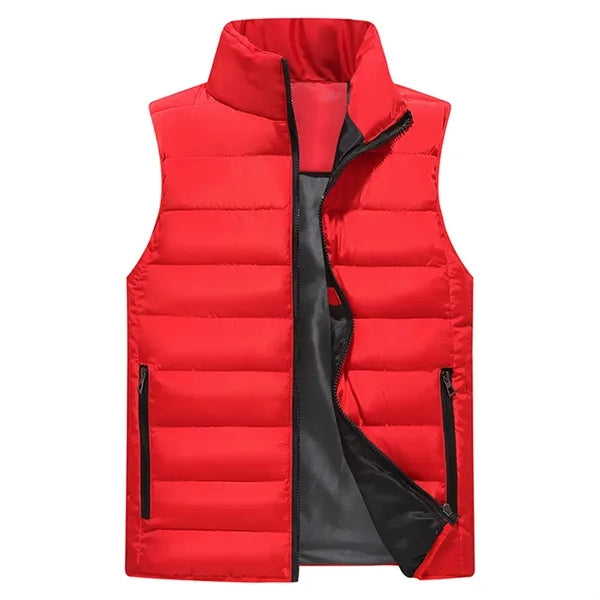 Casual Lightweight sleeveless Cotton Vest Without Hood