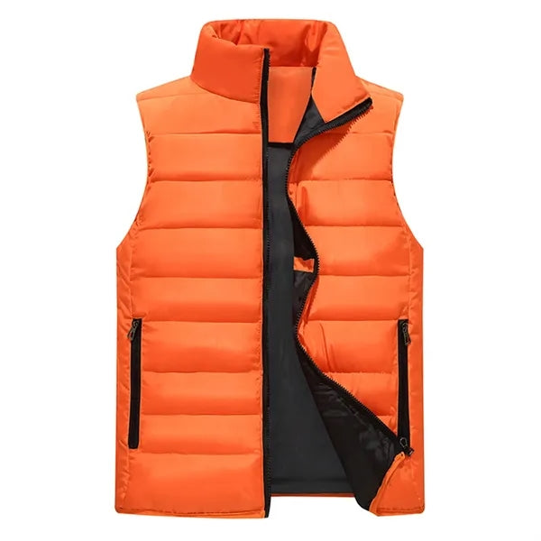 Casual Lightweight sleeveless Cotton Vest Without Hood