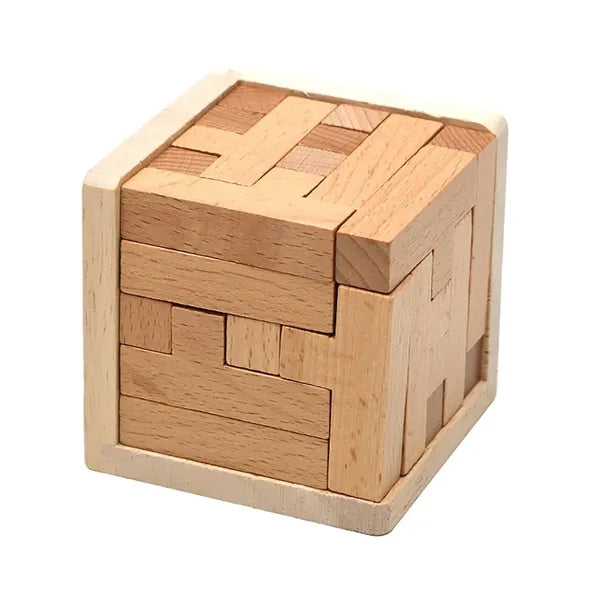 54pcs Fun Wooden Square Building Block Puzzle Toy