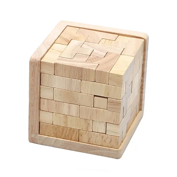54pcs Fun Wooden Square Building Block Puzzle Toy