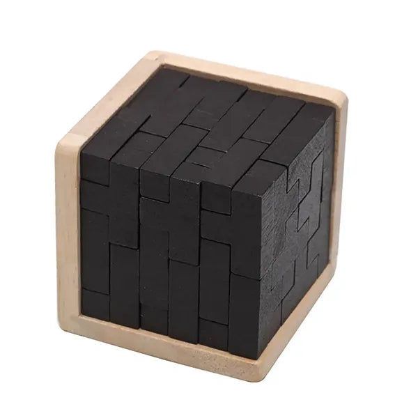 54pcs Fun Wooden Square Building Block Puzzle Toy