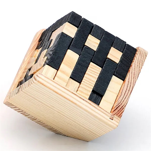 54pcs Fun Wooden Square Building Block Puzzle Toy