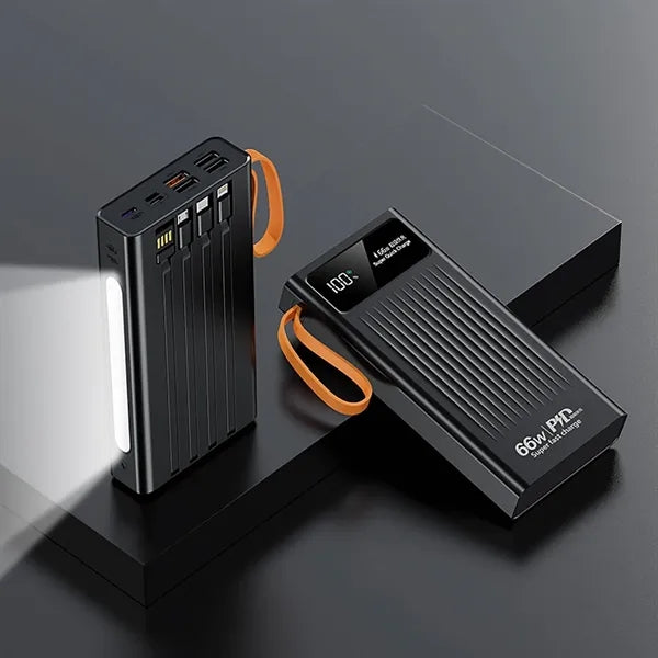 66W Portable Fast Charging Power Bank W/ Light