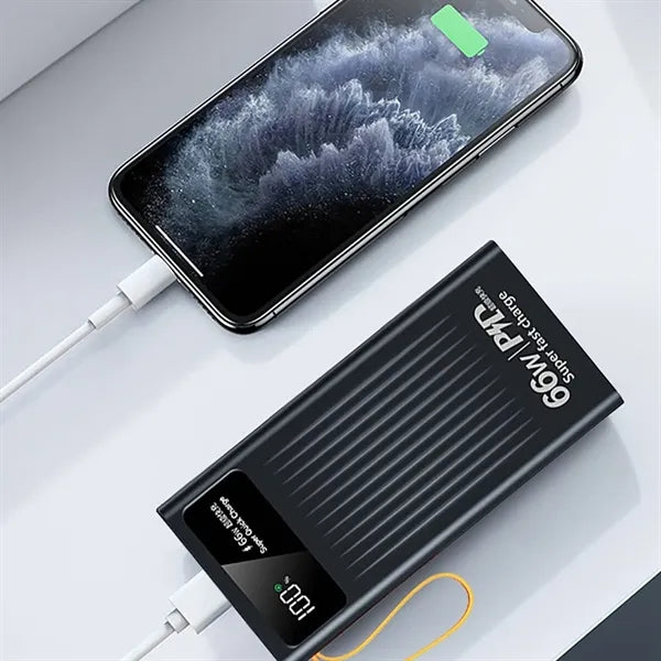 66W Portable Fast Charging Power Bank W/ Light