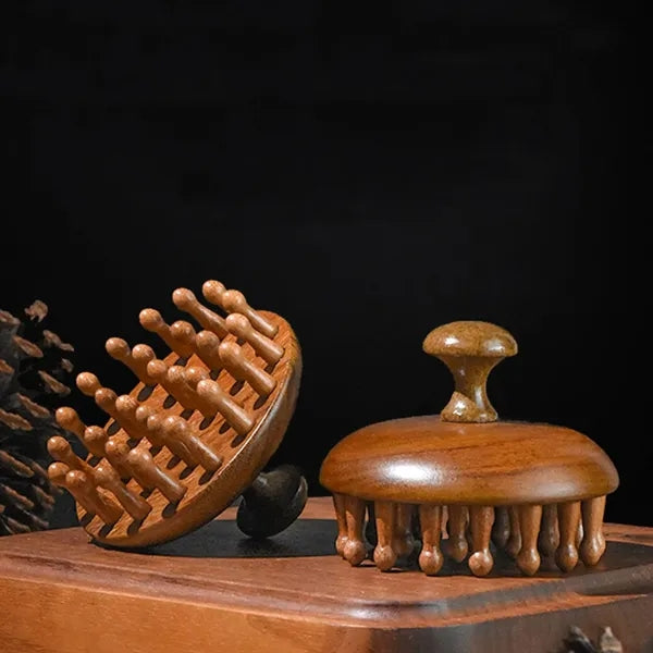 Ergonomic Natural Wood Massage Comb