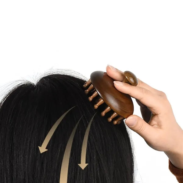 Ergonomic Natural Wood Massage Comb