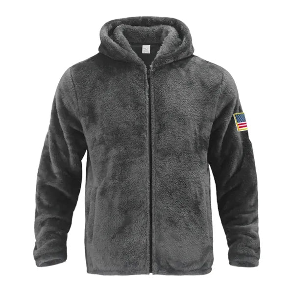 Men's Warm Zip Up Sherpa Fleece Thick Hooded Winter Jacket