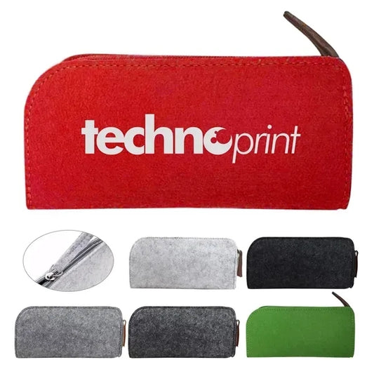 Felt Zippered Pencil Case