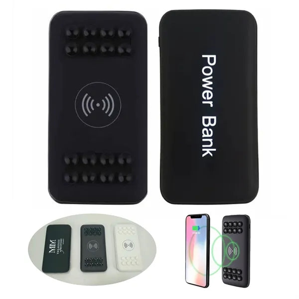Wireless Charger Power Bank with Suction Cup
