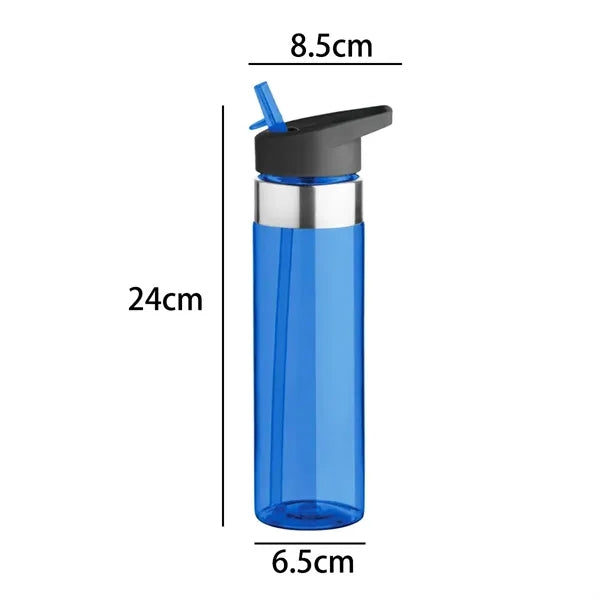 20 oz. Clear Plastic Sports Bottle with Straw Lid