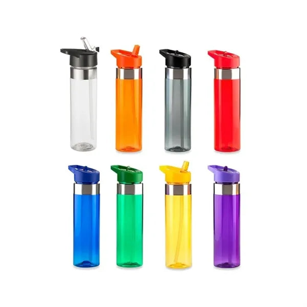20 oz. Clear Plastic Sports Bottle with Straw Lid