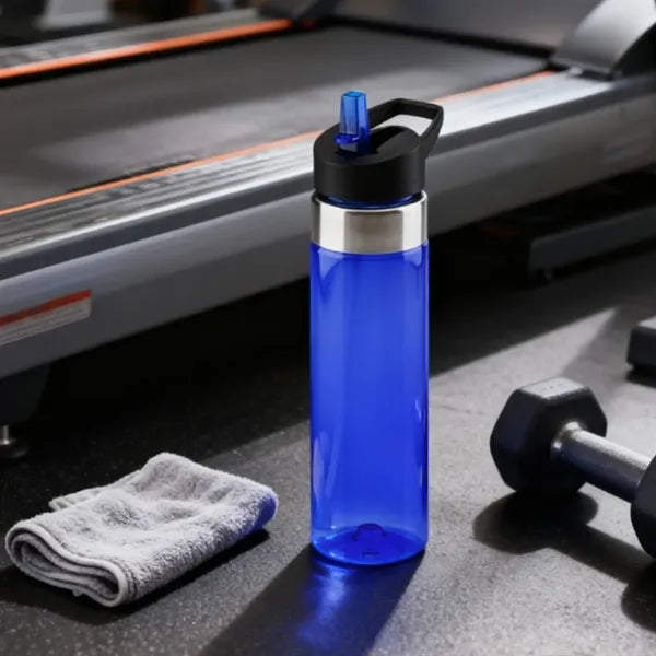 20 oz. Clear Plastic Sports Bottle with Straw Lid