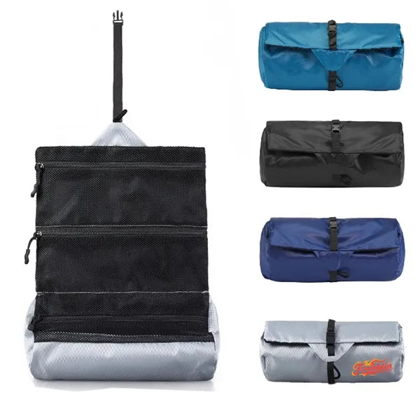 Foldable Roll-Up Travel Toiletry Bag