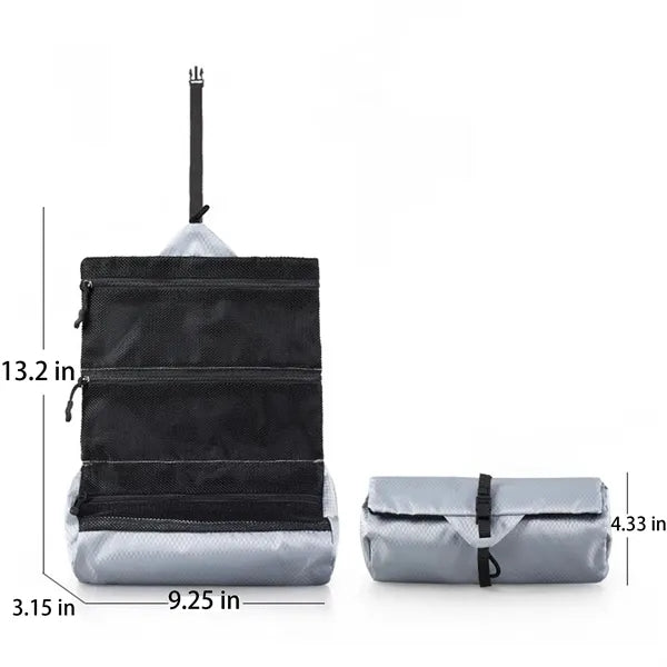 Foldable Roll-Up Travel Toiletry Bag