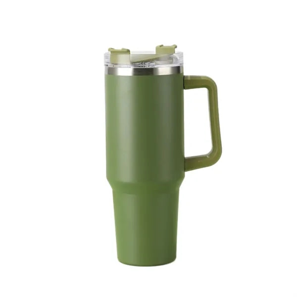 40oz Tumbler with Handle and Straw for Car Cup Holder