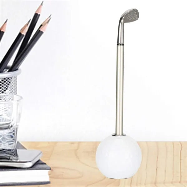 Executive Golf Club Pen Holder Desk Gift Set