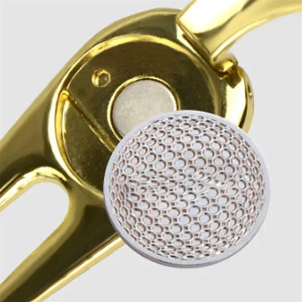 Golf Divot Repair Tool with Magnetic Removable Ball Marker