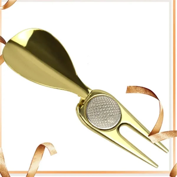 Golf Divot Repair Tool with Magnetic Removable Ball Marker