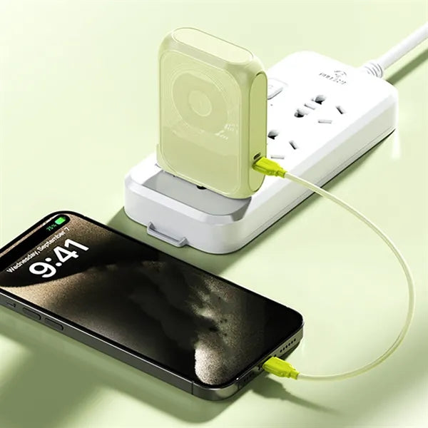 10000mAh 22.5W Fast Charging Power Bank With Built-In Cables