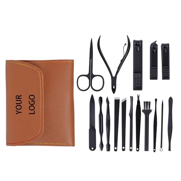 16in1 Stainless Steel Wallet Nail Care Set