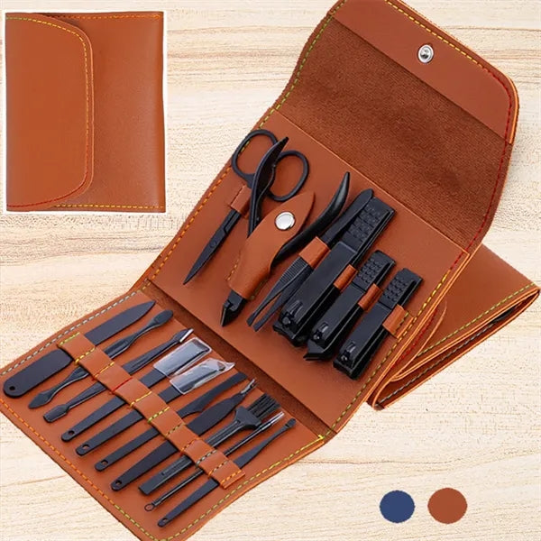 16in1 Stainless Steel Wallet Nail Care Set