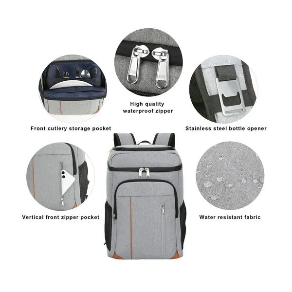 32 Can Dual Compartment Insulated Backpack Cooler