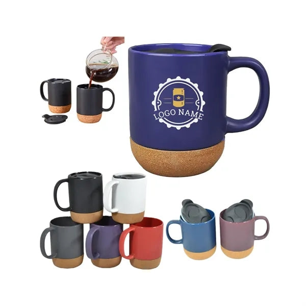 14 oz. Ceramic Coffee Mug with Cork Base