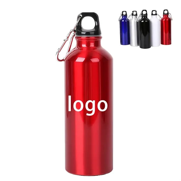24 Oz Aluminum Travel Water Bottle with Carabiner