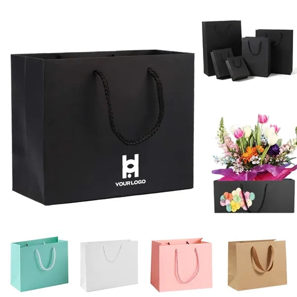 Elegant paper gift bags with handle large for birthday party