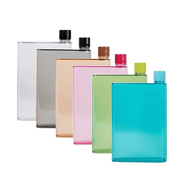 A5 Flat Water Bottle - 16 oz Slim Travel Design