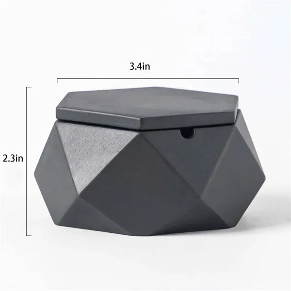Diamond Shaped Cement Ashtray