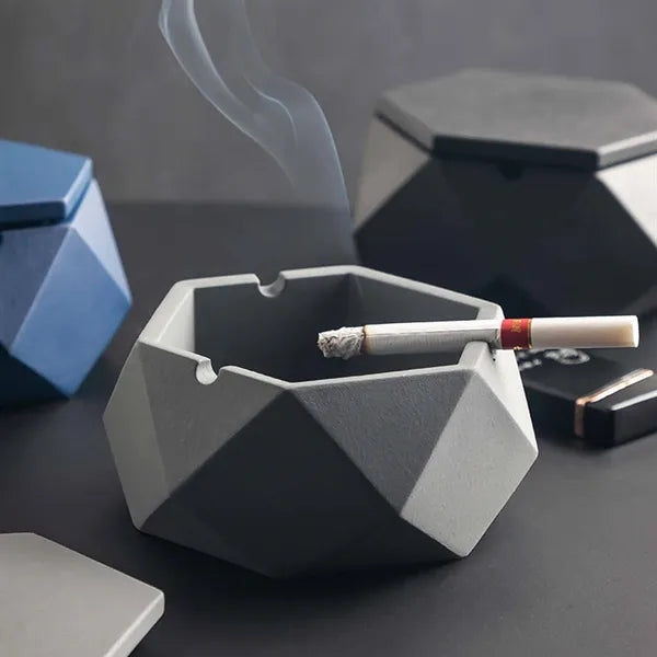 Diamond Shaped Cement Ashtray