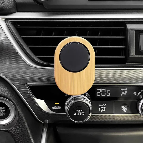 Bamboo Wood Magnetic Car Phone Holder