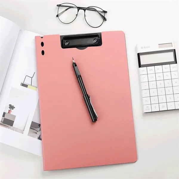 A4 Portable Lightweight Foldable Plastic Clipboard Folio