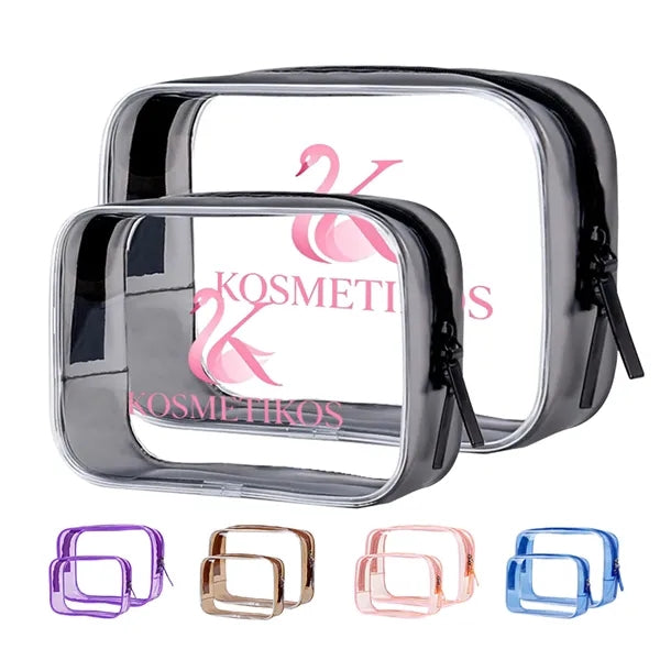 2 Piece Clear Cosmetic Bag