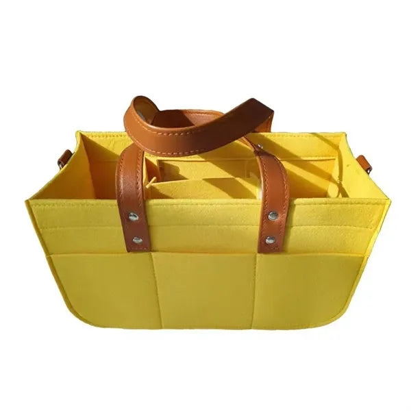 Multiple Compartments Felt Baby Diaper Caddy Organizer