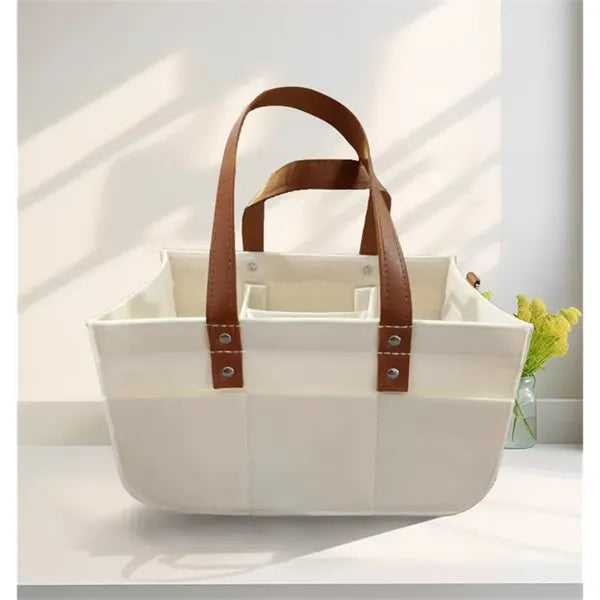 Multiple Compartments Felt Baby Diaper Caddy Organizer