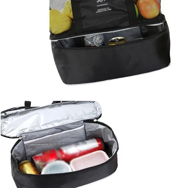 Detachable Mesh Beach Tote Bags with Cooler Compartment
